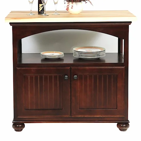 Kitchen Island w/ Butcher Block Top